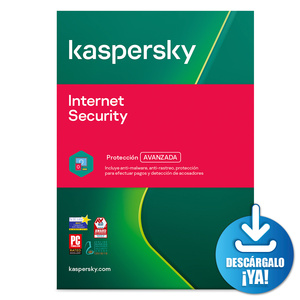 Antivirus Descargable Kaspersky Internet Security / 2 años / 1 dispositivo