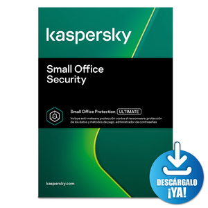 Antivirus Descargable Kaspersky Small Office Security / 2 años / 20 PC / 20 dispositivos móviles / 2 servidores de archivos