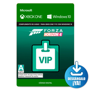 Forza Horizon 4 Membresía VIP / Complemento de juego digital / Xbox One / Xbox Series X·S / Windows / Descargable