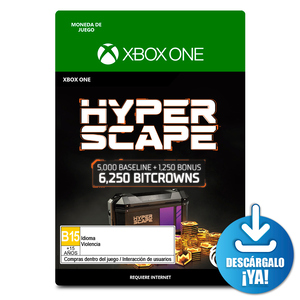 Hyper Scape Bitcrowns / 6250 monedas de juego digitales / Xbox One / Descargable