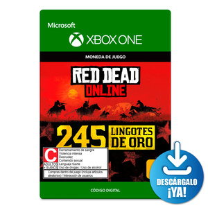 Red Dead Online Lingotes de Oro / 245 monedas de juego digitales / Xbox One / Descargable