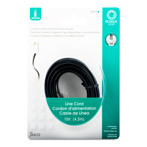 Cable Telefónico Power Gear 76579 / 4.5 m / Negro