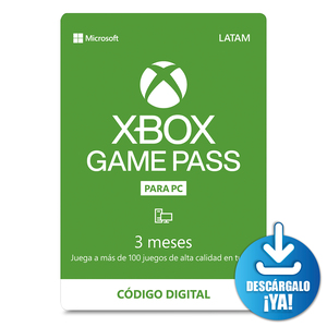 Xbox Game Pass / Suscripción 3 meses / PC / Descargable