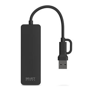 Adaptador Hub USB y Tipo C Select Power Negro