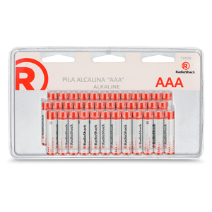 Pilas Alcalinas AAA RadioShack 36 piezas