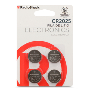 Pilas de Litio Botón CR 2025 RadioShack 4 piezas