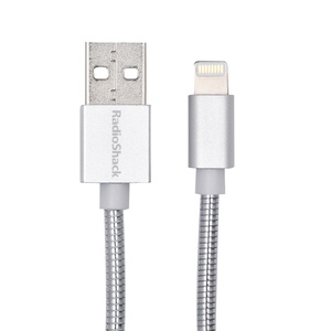 Cable USB a Lightning RadioShack / MFi / 90 cm / Metal / Plata