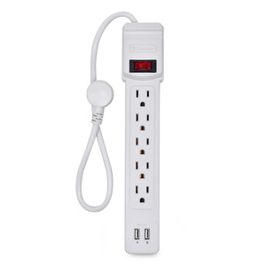 Supresor de Picos Multicontacto Koblenz 005333000 / 550 joules / 2 USB / 5 contactos / Blanco