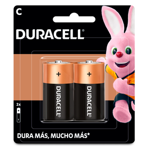 Pilas Alcalinas C Duracell / 2 piezas