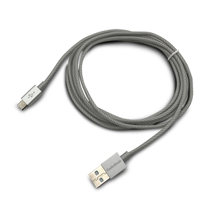 Cable USB a Micro USB RadioShack / 1.8 m / Trenzado / Plata