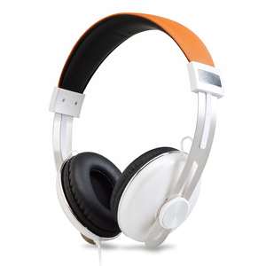 Audífonos Misilk Vintage MH600 / On ear /  Blanco con naranja