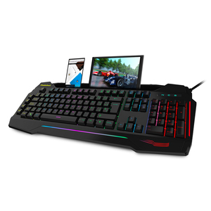 Teclado Gamer Alámbrico RadioShack / Iluminado 7 tonos / Negro