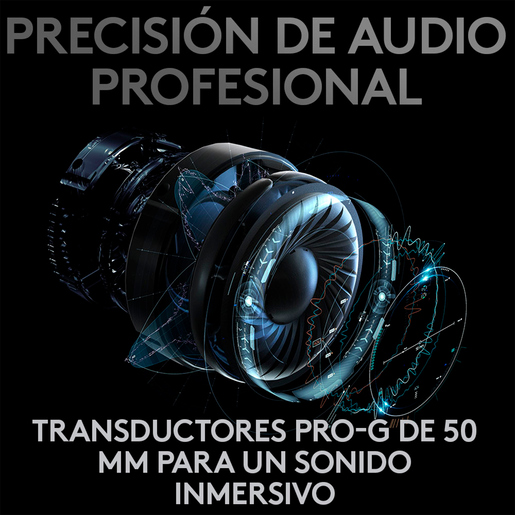 Audífonos Gamer Inalámbricos Logitech G Pro X / PC / Negro