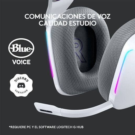 Audífonos Gamer Inalámbricos Logitech G G733 / PC / Mac / PlayStation 4 / Blanco