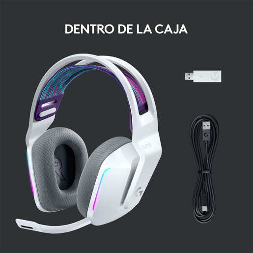 Audífonos Gamer Inalámbricos Logitech G G733 / PC / Mac / PlayStation 4 / Blanco