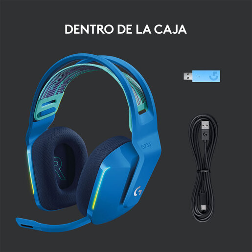 Audífonos Gamer Inalámbricos Logitech G G733 / PC / Mac / PlayStation 4 / Azul