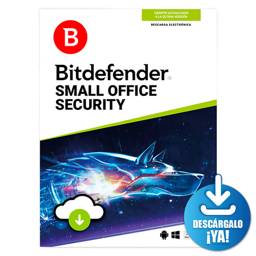 Antivirus Descargable Bitdefender Small Office Security / 3 años / 5 usuarios / 1 servidor