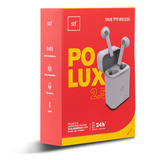 Audífonos Bluetooth STF Polux 2.5 True Wireless / In ear / Blanco