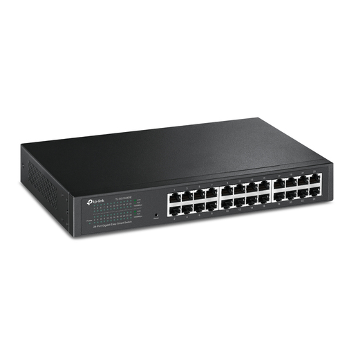 Switch Gigabit Ethernet Tp Link TL SG1024D / Negro / 24 puertos