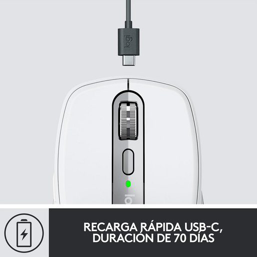 Mouse Inalámbrico Recargable Logitech Anywhere 3 / Gris / Bluetooth / USB