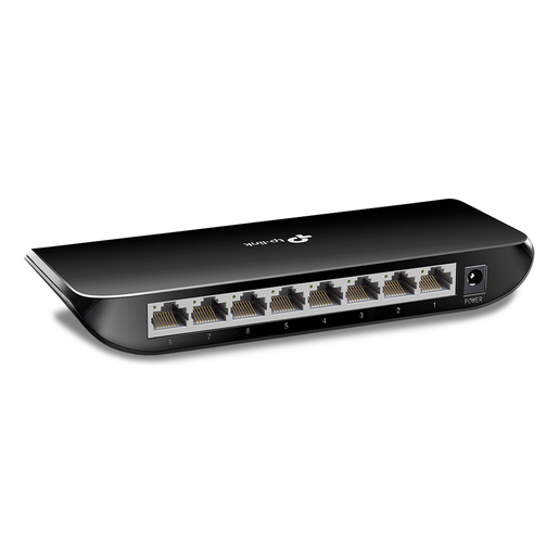 Switch Gigabit Ethernet TP Link TL SG1008D / Negro / 8 puertos