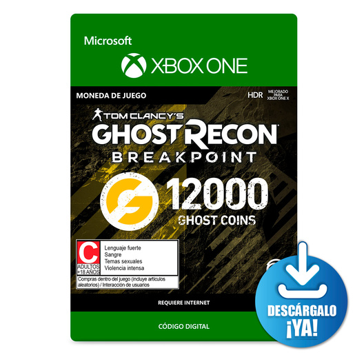 Ghost Recon Breakpoint Ghost Coins / 9600 monedas de juego digitales / Xbox One / Descargable