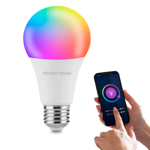 Foco WiFi Rocket House Rainbow / Luz multicolor / 1 pieza / Google / Alexa