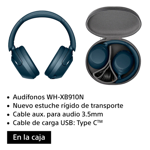 Audífonos Bluetooth Sony WH-XB910N / On ear / Azul