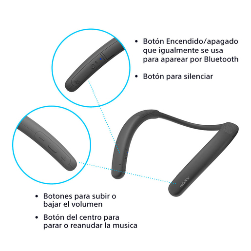 Bocina Bluetooth para Cuello Sony SRS NB10 / Negro