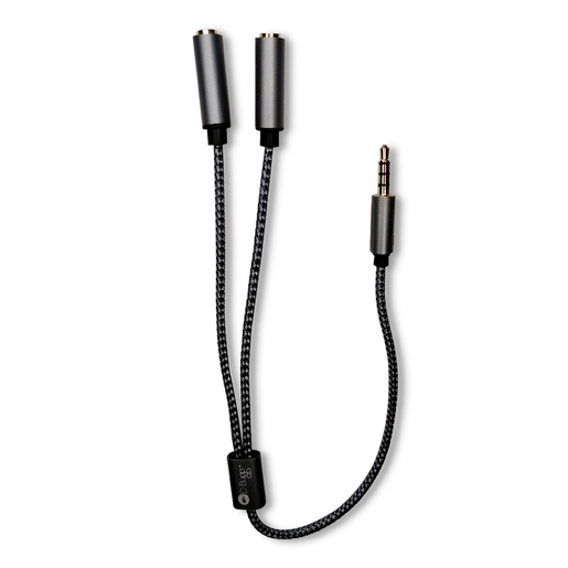 Adaptador Divisor de Audio y Micrófono 3.5 mm DBugg / Negro