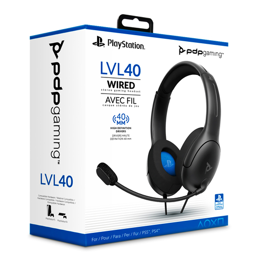 Audífonos Gamer Alámbricos PDP Gaming LVL40 / PlayStation 5 / Negro