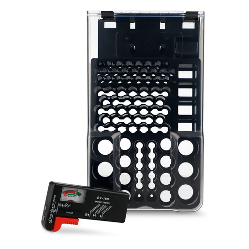 Organizador de Baterías con Probador 93GRID RadioShack / Plástico / Negro