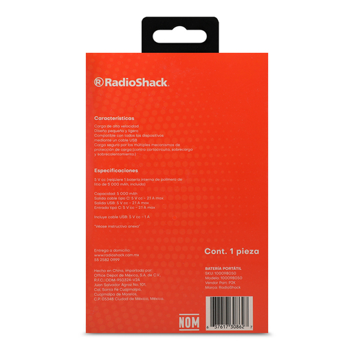 Power Bank RadioShack P2K 5000 mAh