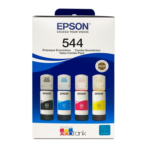 Botellas de Tinta T544 Epson 4500 páginas 4 piezas