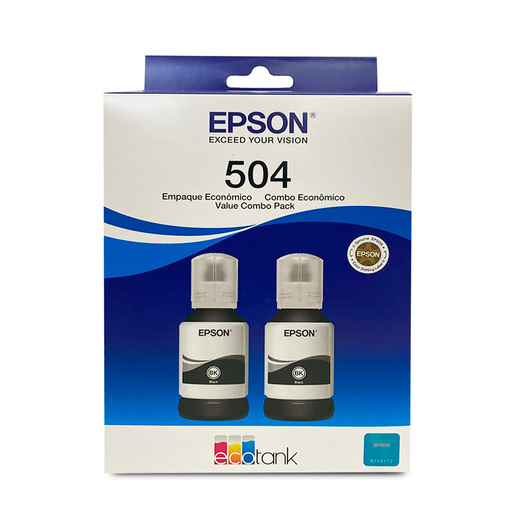 Botellas de Tinta T4504 Epson Negro 7500 páginas 2 piezas