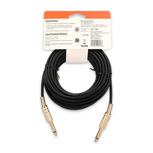 Cable de Audio Plug a Plug CE23 RadioShack 7.6 m