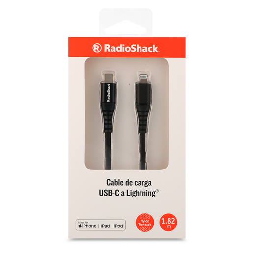 Cable de Carga USB C a Lightning RadioShack 1.82 m Plástico