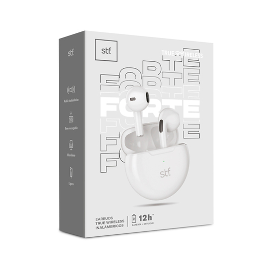 Audífonos Inalámbricos Bluetooth STF Forte E19733 / TWS / In Ear / Gris 