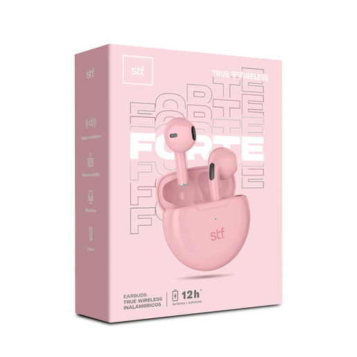 Audífonos  Inalámbricos Bluetooth STF Forte E16109 / TWS / In Ear / Rosa 