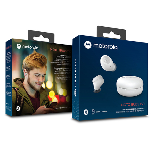 Audífonos Inalámbricos Bluetooth True Wireless Motorola BUDS 150 / In Ear / Blanco 