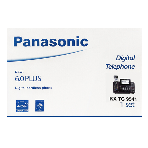 Teléfono Inalámbrico con Base Fija Panasonic KXTG 9541 / Negro 