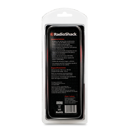 Cable de Red Ethernet RadioShack 4.5 m Cat 6