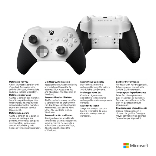 Control Inalámbrico Elite / Xbox Series X·S / Xbox One / Blanco 