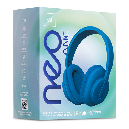 Audífonos Bluetooth Neo ANC075 STF Azul