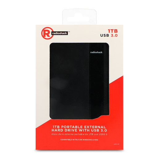 Disco Duro Externo Radioshack / 1 tb / USB 3.0 / Negro