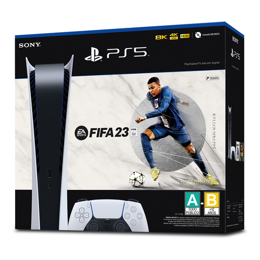 Bundle Consola PlayStation 5 EA FIFA 23 / 825 gb SSD / Blanco
