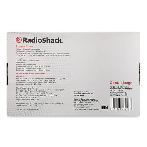 Micrófonos Inalámbricos VHF RadioShack 2 piezas