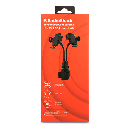 Soporte Doble para Celular Portavasos RadioShack