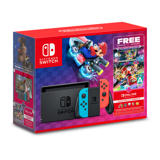 Bundle Consola Nintendo Switch Neón Mario Kart 8 Delux