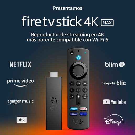 Amazon Fire TV Stick 4 Max / Negro 